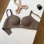 new 6 colors simple lace trim sling push up adjustment bra_Black_Red_Beige_Brown