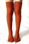 autumn & winter new 4 colors fashion twist knitted medium and long tube keep warm socks_Black_Beige_Dark Blue_Orange