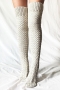 autumn & winter new 4 colors fashion twist knitted medium and long tube keep warm socks_Black_Beige