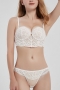 sexy lingerie new 3 colors lace mesh half cup thin bra set(with underwire)_Black_White