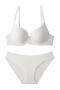 slight stretch 6 colors simple best sellers bra set(with soft underwire)_Black_White