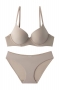 slight stretch 6 colors simple best sellers bra set(with soft underwire)_Black_White_Rose Red_Beige
