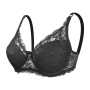slight stretch 7 colors lace cotton bra(with underwire)80c...available for d cup_Black