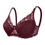 slight stretch 7 colors lace cotton bra(with underwire)80c...available for d cup_Black_White_Purple_Red_Rose Red
