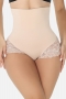 stretch lace best sellers high waist tummy control shapewear_Black_Beige