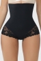 stretch lace best sellers high waist tummy control shapewear_Black