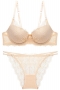 stretch deep v lace sexy bra set(with underwire)_Black_White_Rose Red_Beige