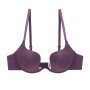 stretch deep v gathered u-shaped halter sexy bra (with underwire)_Black_White_Purple