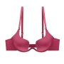 stretch deep v gathered u-shaped halter sexy bra (with underwire)_Black_White_Purple_Beige_Dark Blue_Magenta