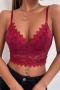 xs-l 5 colors slight stretch lace sling backless sexy bralette(no underwire)_Black_White_Red_Rose Red