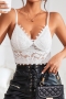 xs-l 5 colors slight stretch lace sling backless sexy bralette(no underwire)_Black_White