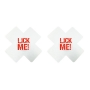 fifty pairs satin lick me letter printing nipple pad(size:8cm)_Black_White