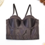 slight stretch satin bra(with underwire,75b 80b 85c 90c available for a\b\c cup)_Black