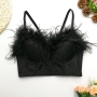 slight stretch feather bra(with underwire,75a80a85a 90a available for a\b\c cup)_Black