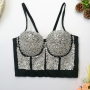 slight stretch sequins bead bra(with underwire,75b 80b 85c 90c available for a\b\c cup)_Gold_Silver