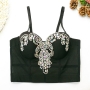 slight stretch mesh rhinestone bra(with underwire,75b 80b 85c 90c available for a\b\c cup)_Black