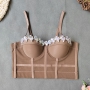 slight stretch mesh boned rhinestone bra vest(with underwire,75b 80b 85c 90c available for a\b\c cup)_Black_White_Red_Beige_Pink_Khaki