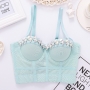 slight stretch mesh boned rhinestone bra vest(with underwire,75b 80b 85c 90c available for a\b\c cup)_Black_White_Red_Beige_Pink_Khaki _Aqua Green