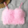 slight stretch fuzzy boned bra vest(with underwire,75b 80b 85c 90c available for a\b\c cup)_Black_White_Red_Pink
