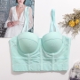 slight stretch mesh boned bra vest(with underwire,75b 80b 85c 90c available for a\b\c cup)_Black_White_Red_Beige_Blue_Pink_Magenta_Khaki _Aqua Green