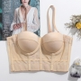 slight stretch mesh boned bra vest(with underwire,75b 80b 85c 90c available for a\b\c cup)_Black_White_Red_Beige