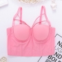 slight stretch simple cutout bra vest(with underwire,75b 80b 85c 90c available for a\b\c cup)_Black_White_Red_Beige_Pink