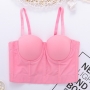 slight stretch simple boned bra vest(with underwire,75b 80b 85c 90c available for a\b\c cup)_Black_White_Red_Beige_Pink