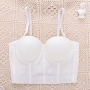 slight stretch simple boned bra vest(with underwire,75b 80b 85c 90c available for a\b\c cup)_Black_White