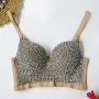 slight stretch rhinestone boned bra vest(with underwire,75b 80b 85c 90c available for a\b\c cup)_Black_White_Red_Beige