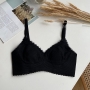slight stretch lace bunny ears pads bra(without underwire)75a 80a 85a 90a available for a\b\c cup_Black