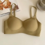 keep warm comfortable no steel ring seamless bra_Black_Beige_Brown_Khaki _Forest Green