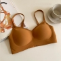 keep warm comfortable no steel ring seamless bra_Black_Beige_Brown