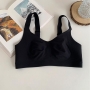m-3xl comfortable no steel ring seamless bra_Black