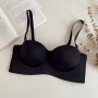 comfortable non-slip no steel ring bra_Black