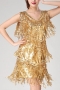 plus-size slight stretch sequins tassel costume_Black_Purple_Red_Blue_Magenta_Multicolor_Gold