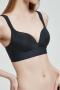 sexy plus-size slight stretch best sellers traceless bra (without underwire)_Black