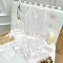 sexy slight stretch satin two-piece set sleepwear(with storage bag)_White