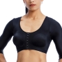 s-5xl plus-size slight stretch breasted breathable shapewear_Black