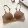 sexy slight stretch smooth surface without trace bra(without underwire)_Forest Green_Brown