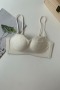 sexy slight stretch anti-skid detachable tie strap bra_Black_Beige