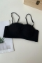 sexy slight stretch anti-skid detachable tie strap bra_Black