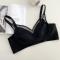 sexy slight stretch mesh rabbit ear pads bra(universal abc cup)_Black