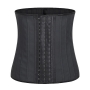 xxs-4xl plus-size non-stretch steel bone latex belt sports shapewear_Black