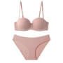 sexy slight stretch simple bra set(with underwire)_Black_White_Gray_Pink