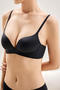 sexy slight stretch simple traceless bra new add colors_Black