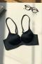 sexy slight stretch simple traceless bra_Black