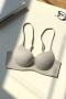 sexy slight stretch simple traceless bra_Black_White_Gray