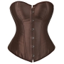 s-6xl slim plus-size non-stretch steel bone lace-up corset_Black_White_Pink_Red_Green_Blue_Sea Blue_Darkviolet_Reddish Brown
