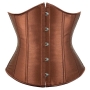 s-6xl plus-size non stretch slim satin rubber bone eyelets lace-up corset_Black_White_Gray_Pink_Red_Green_Forest Green_Blue_Dark Blue_Purple_Dark Purple_Brown