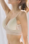 sexy slight stretch lace solid color backless padded bras_Black_White